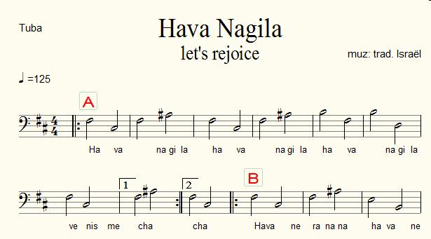 Hava Naguila - tuba-bass