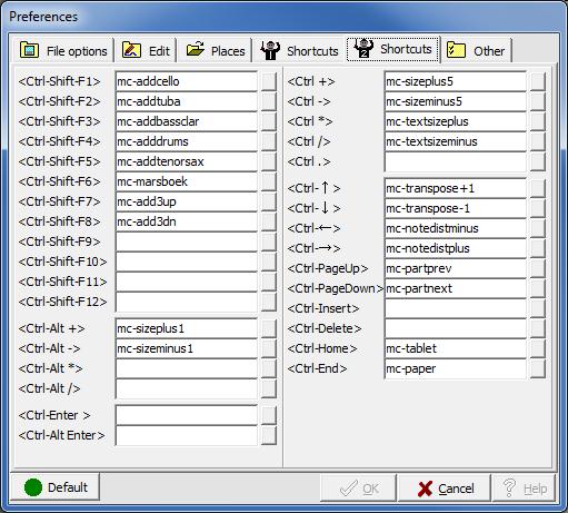 shortcuts dialog 2